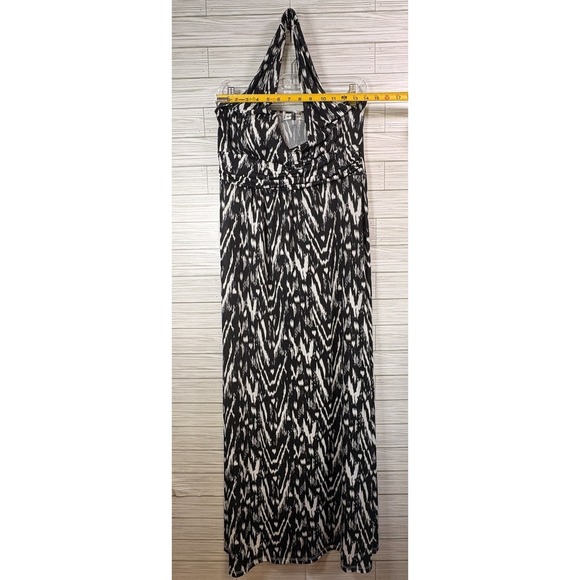 Claudia Richard Women's Halter Dress Black & White Summer Polyester Sz Lg - Picture 7 of 8